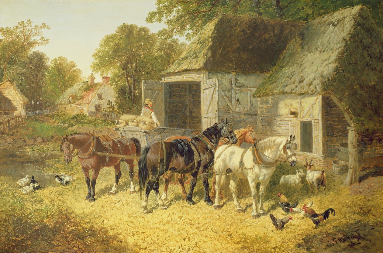Chevaux attelés - John Frederick Herring Junior