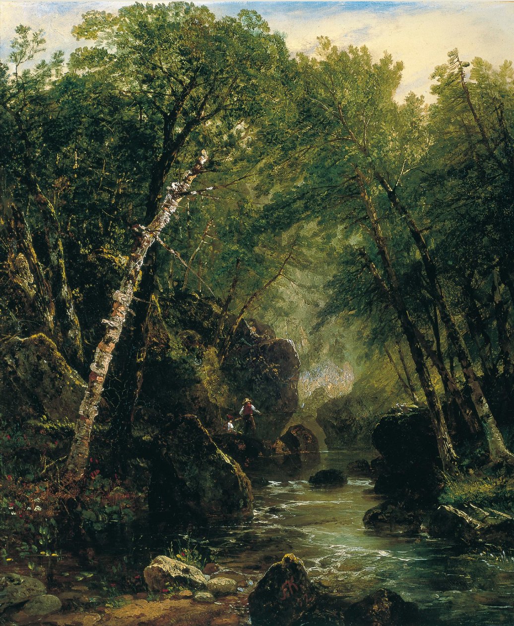 Pêcheur de truites - John Frederick Kensett