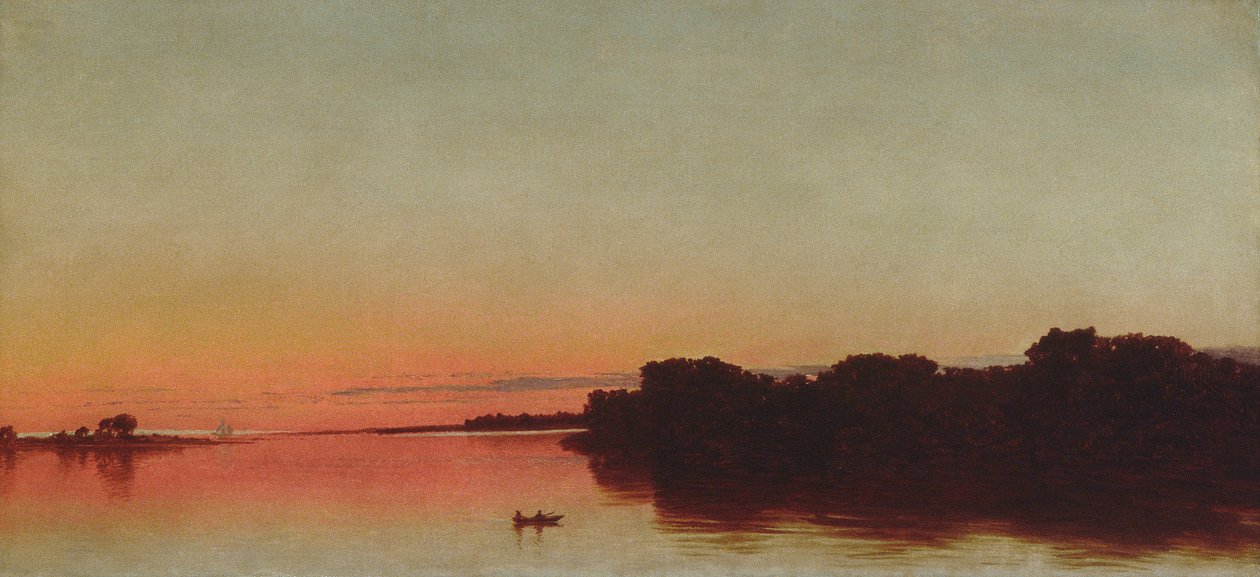 Crépuscule sur le détroit, Darien, Connecticut - John Frederick Kensett