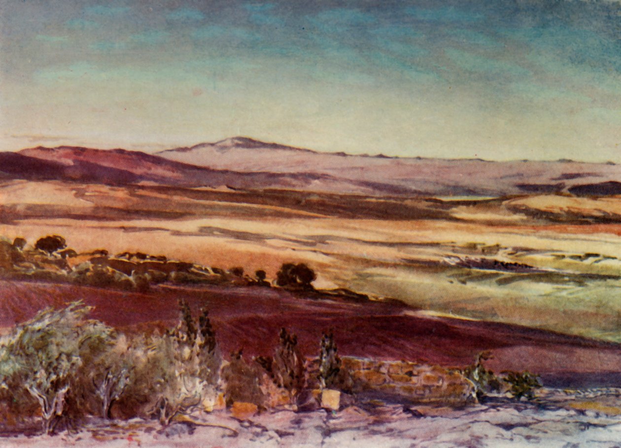 Mont Hermon depuis les pentes du Tabor, 1902 - John Fulleylove