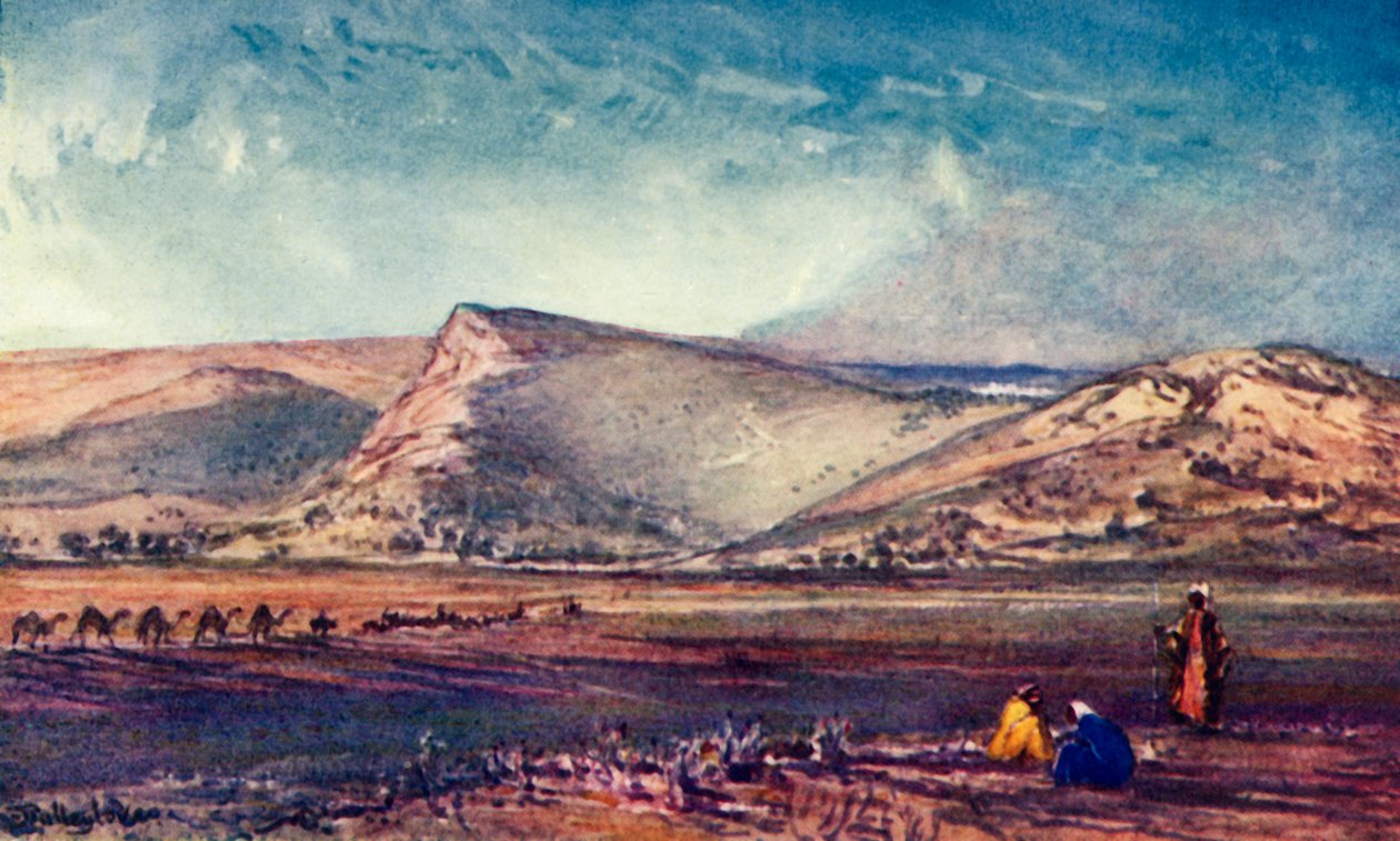 Les Collines autour de Nazareth depuis la plaine d
