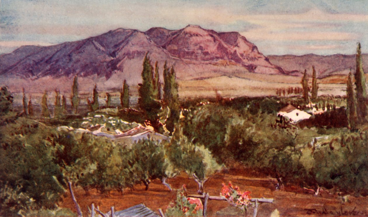 Le Mont de la Tentation depuis Jéricho - John Fulleylove