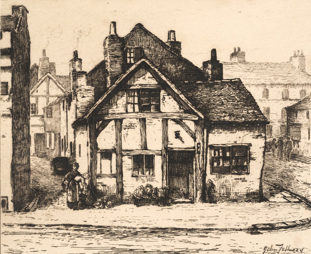 Vieille maison, rue Salop, Wolverhampton, de 