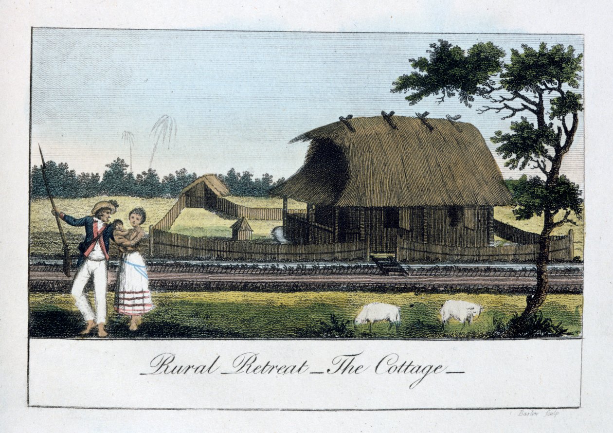 Retraite rurale, Le Cottage, 1813 - John Gabriel Stedman