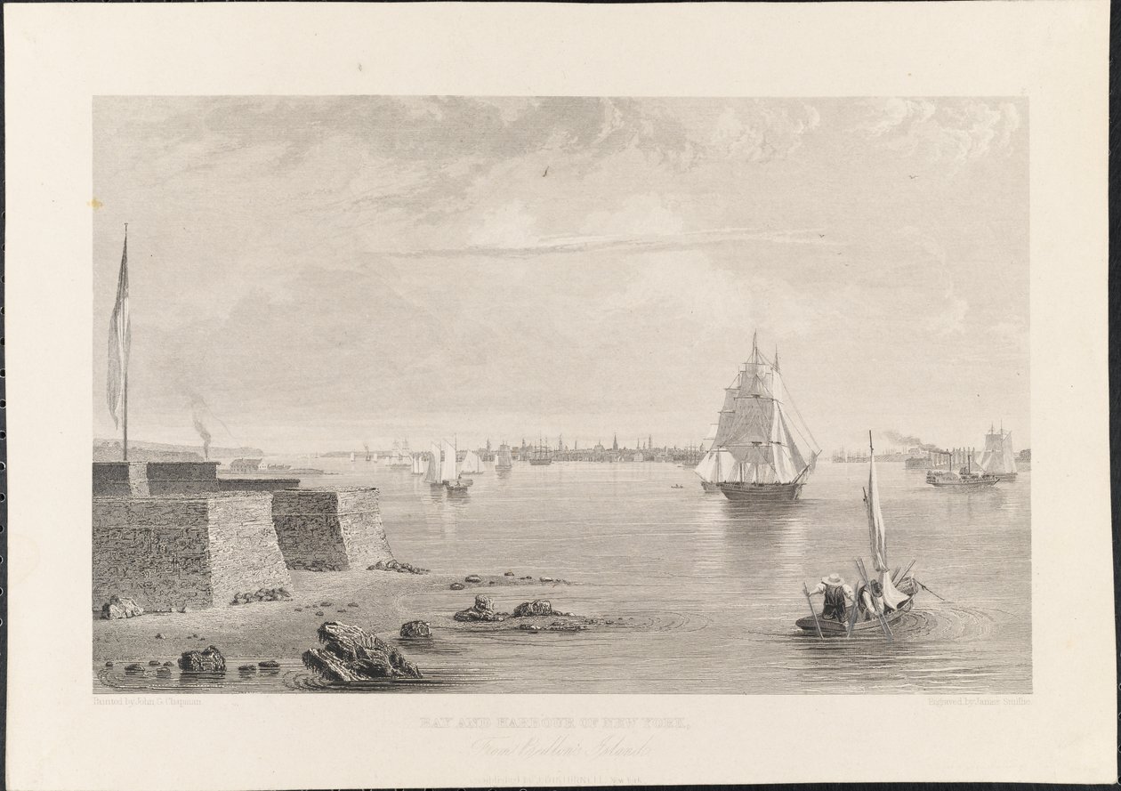 Baie et port de New York depuis l