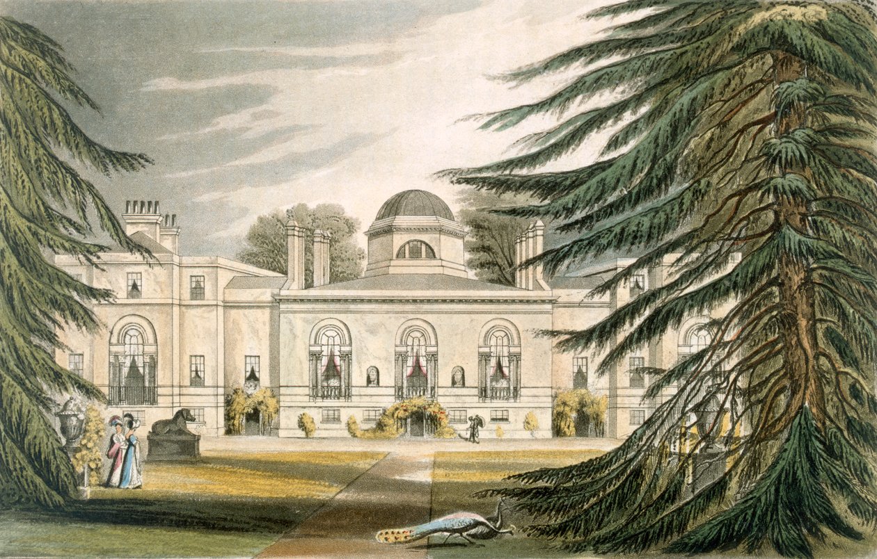 Façade du jardin de la maison Chiswick - John Gendall