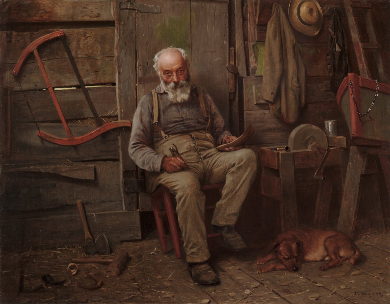 Constructeur de bateaux, vers 1904 - John George Brown