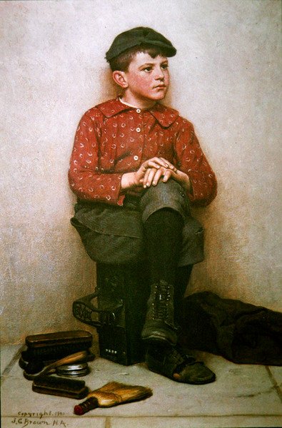 Cireur de chaussures, New York - John George Brown