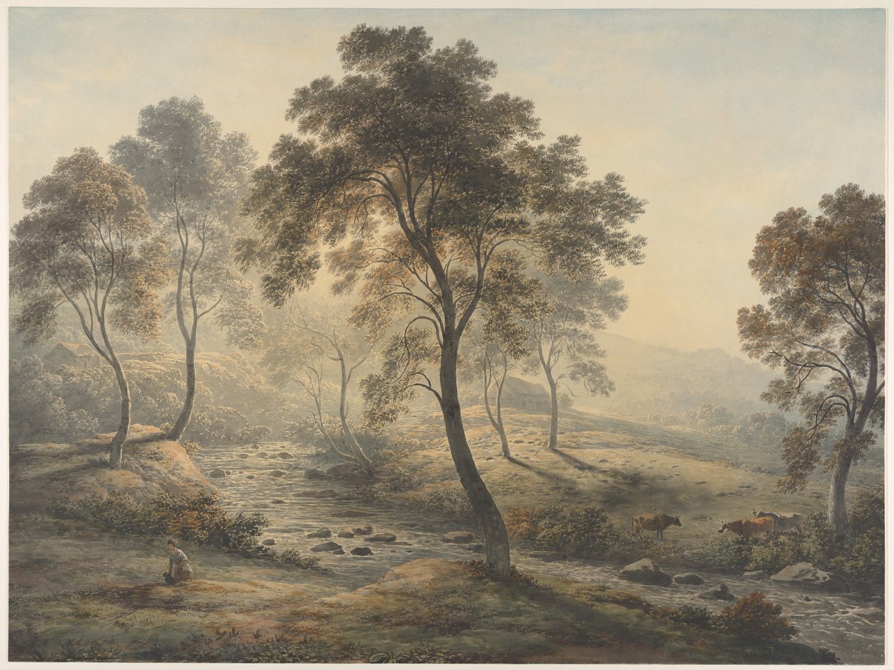 Tôt le matin près du Loch Katrine dans les Trossachs, Écosse - John Glover