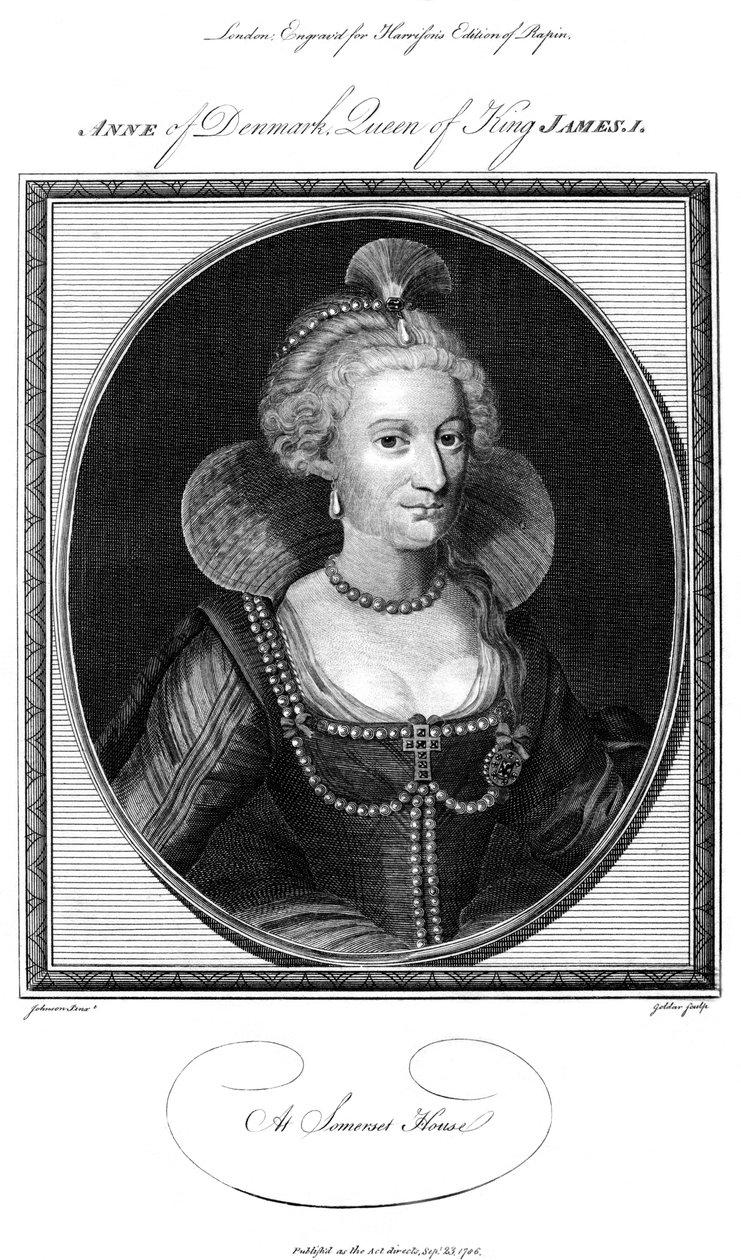 Anne de Danemark 1574-1619, reine consort du roi Jacques I, 1786 - John Goldar