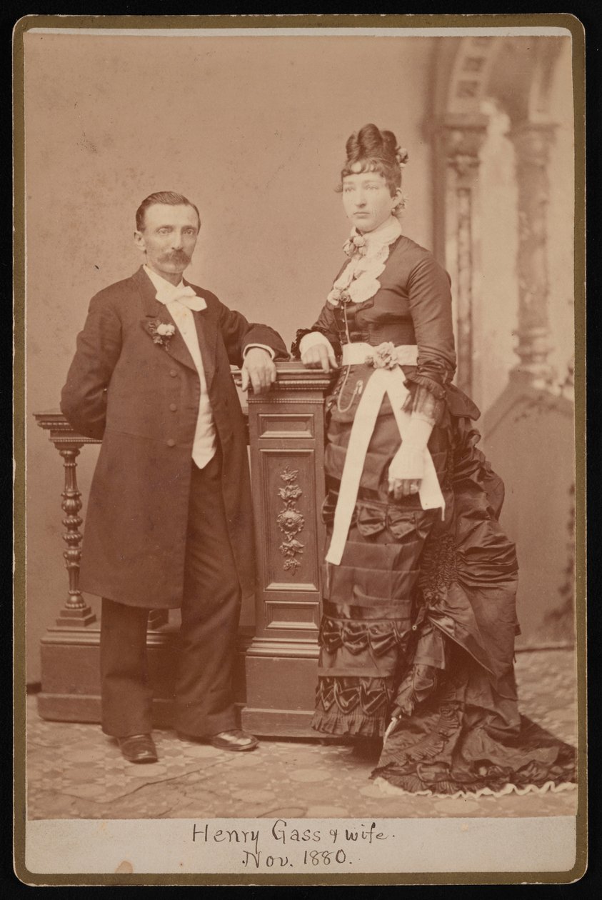 Portrait de Henry Gass 1835-1884 et de sa femme Emma Dibble, novembre 1880 - John Goldin