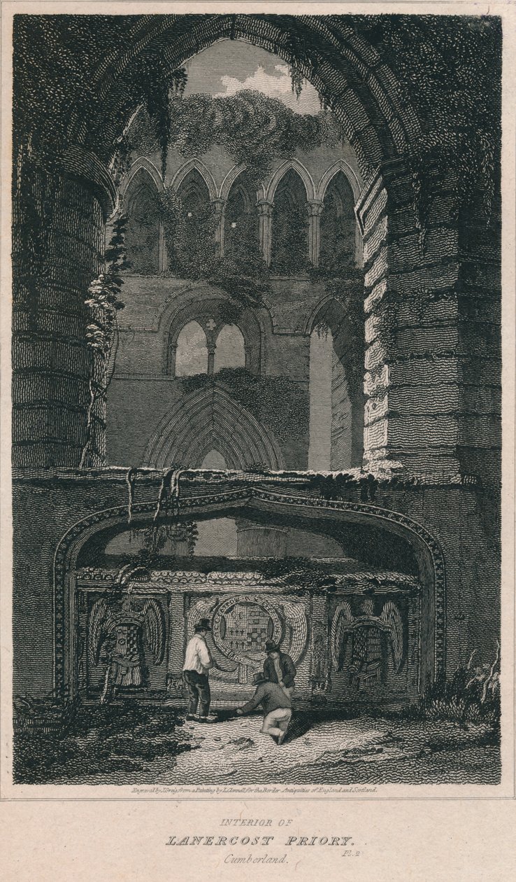 Intérieur du prieuré de Lanercost. Cumberland, 1814 - John Greig