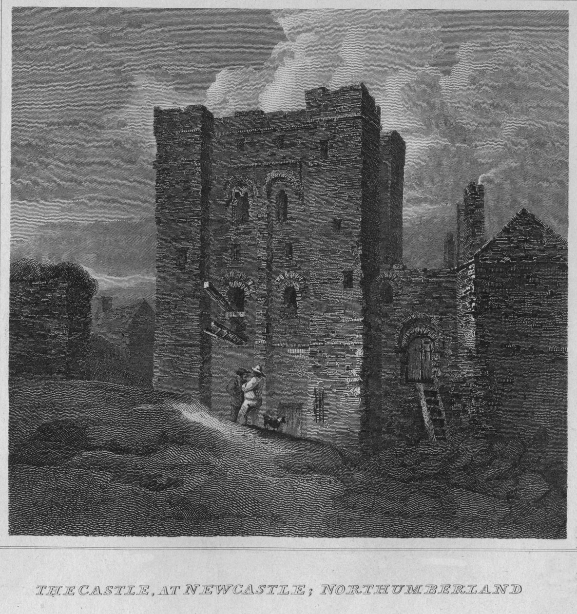 Le château, à Newcastle, Northumberland, 1814 - John Greig