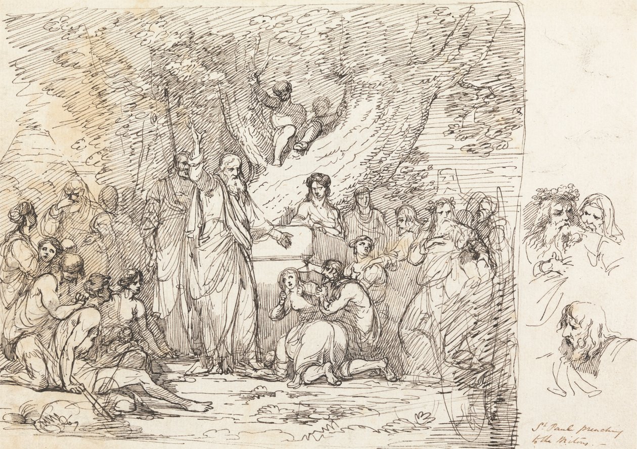 Saint Paul prêchant aux Bretons - John Hamilton Mortimer