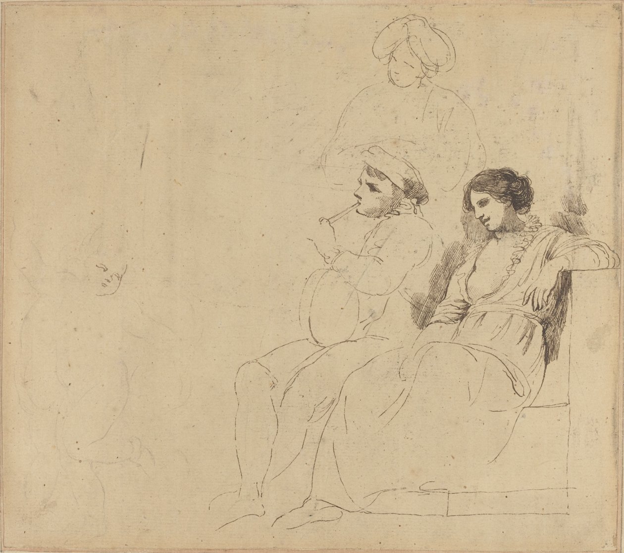 Étude pour "Les danseurs rustiques" - John Hamilton Mortimer