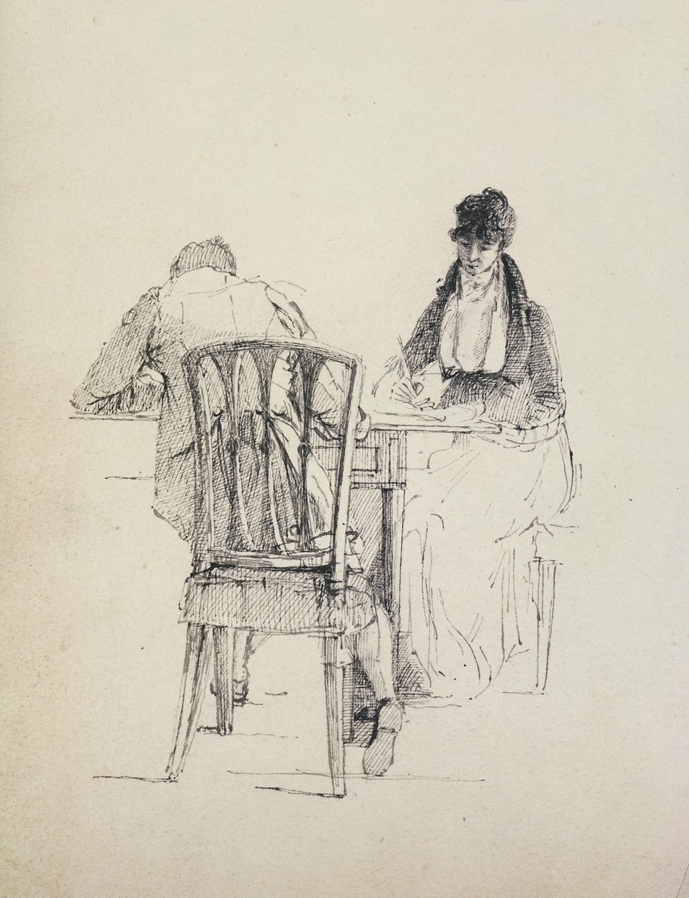Un homme lisant, vers 1804-30 - John Harden