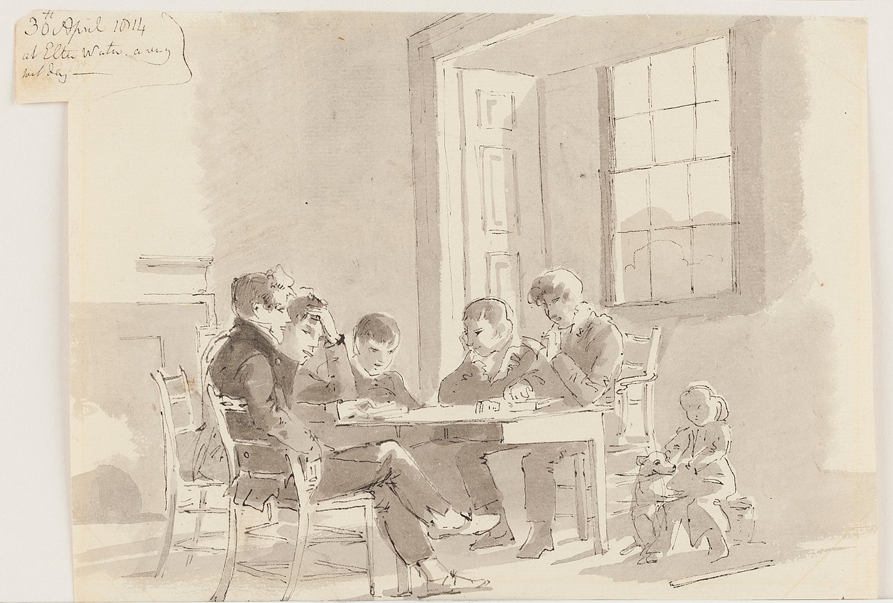 Garçons lisant à Storrs, Elterwater, 1814 - John Harden