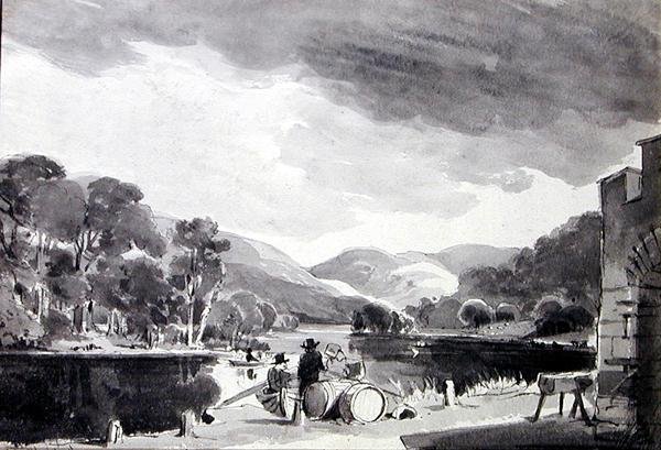 Paysage avec un lac - John Harden