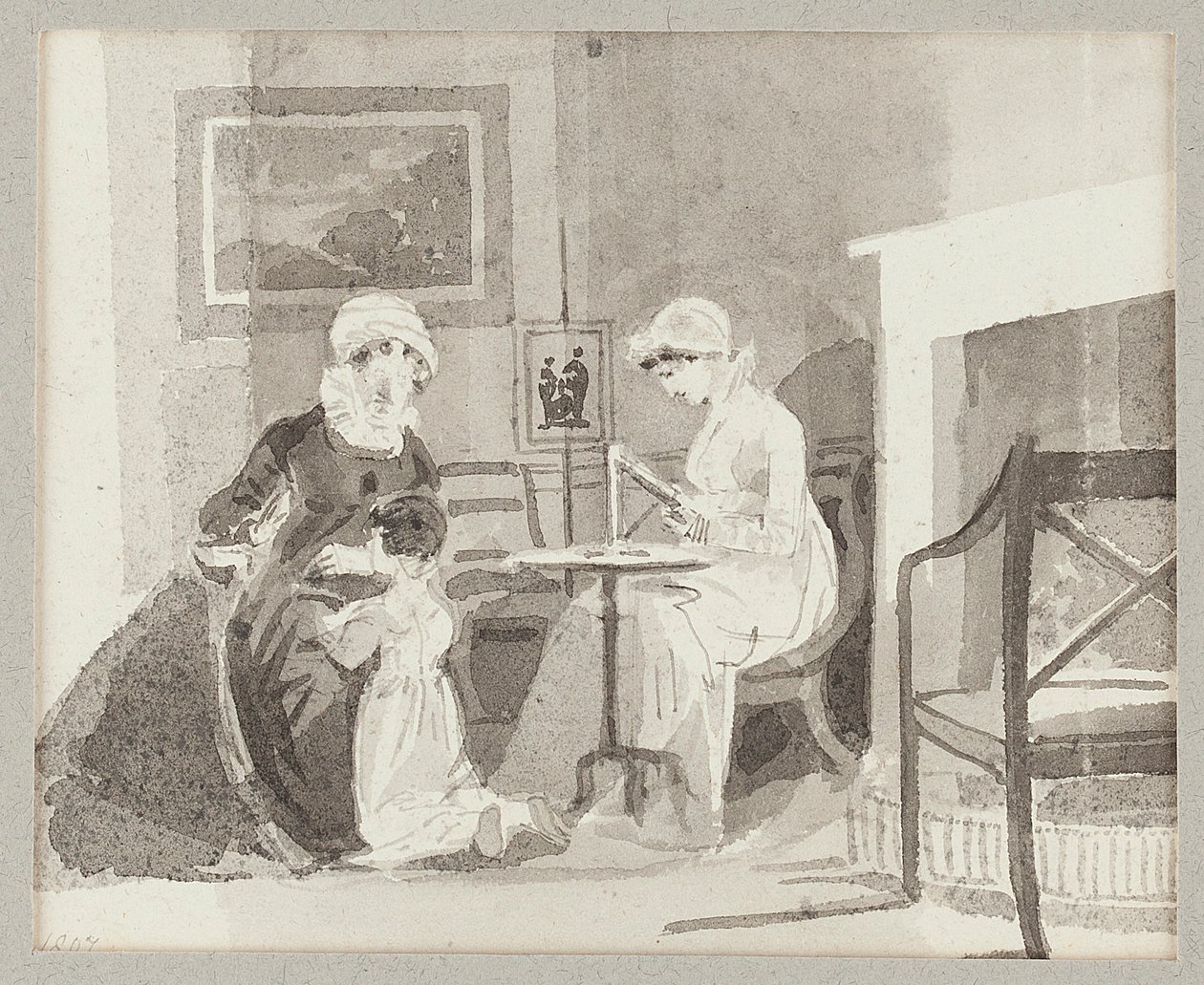 Mme H, Jessie et la jeune Sophia - John Harden