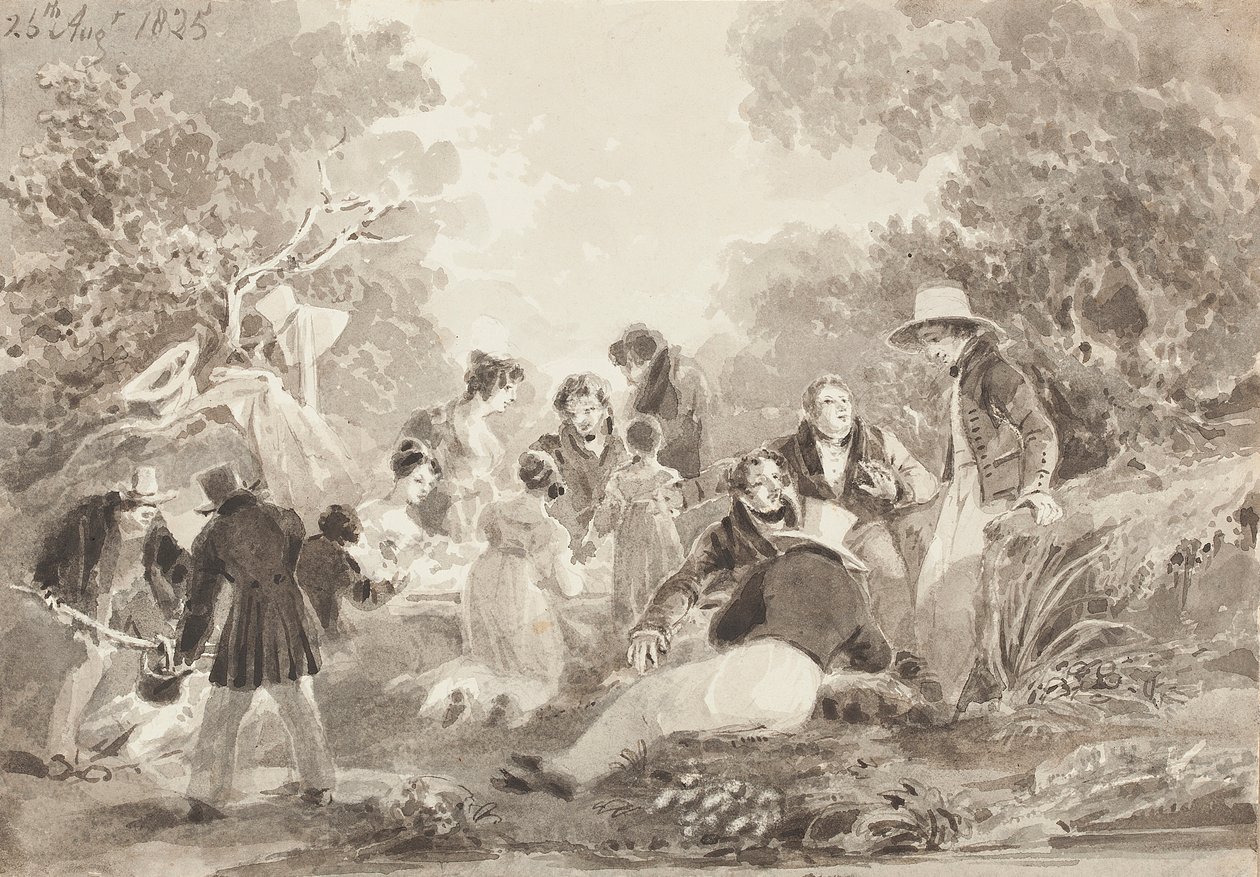 Pique-nique au bord du lac, 1825 - John Harden