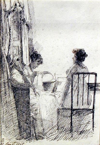 Femmes assises près d