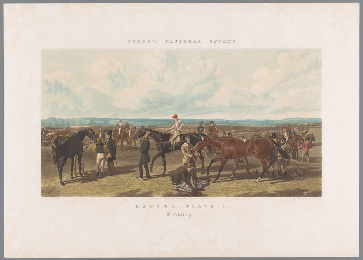 Les chevaux sont sellés pour la course - John Harris