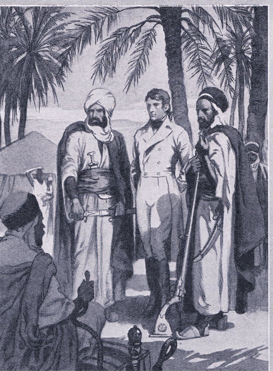 En 1853, David Livingstone avec un petit groupe de natifs entreprend un voyage de 1000 miles à travers marais et forêts, Newnes Pictorial Knowledge publié par Newnes, c.1950 - John Harris Valda
