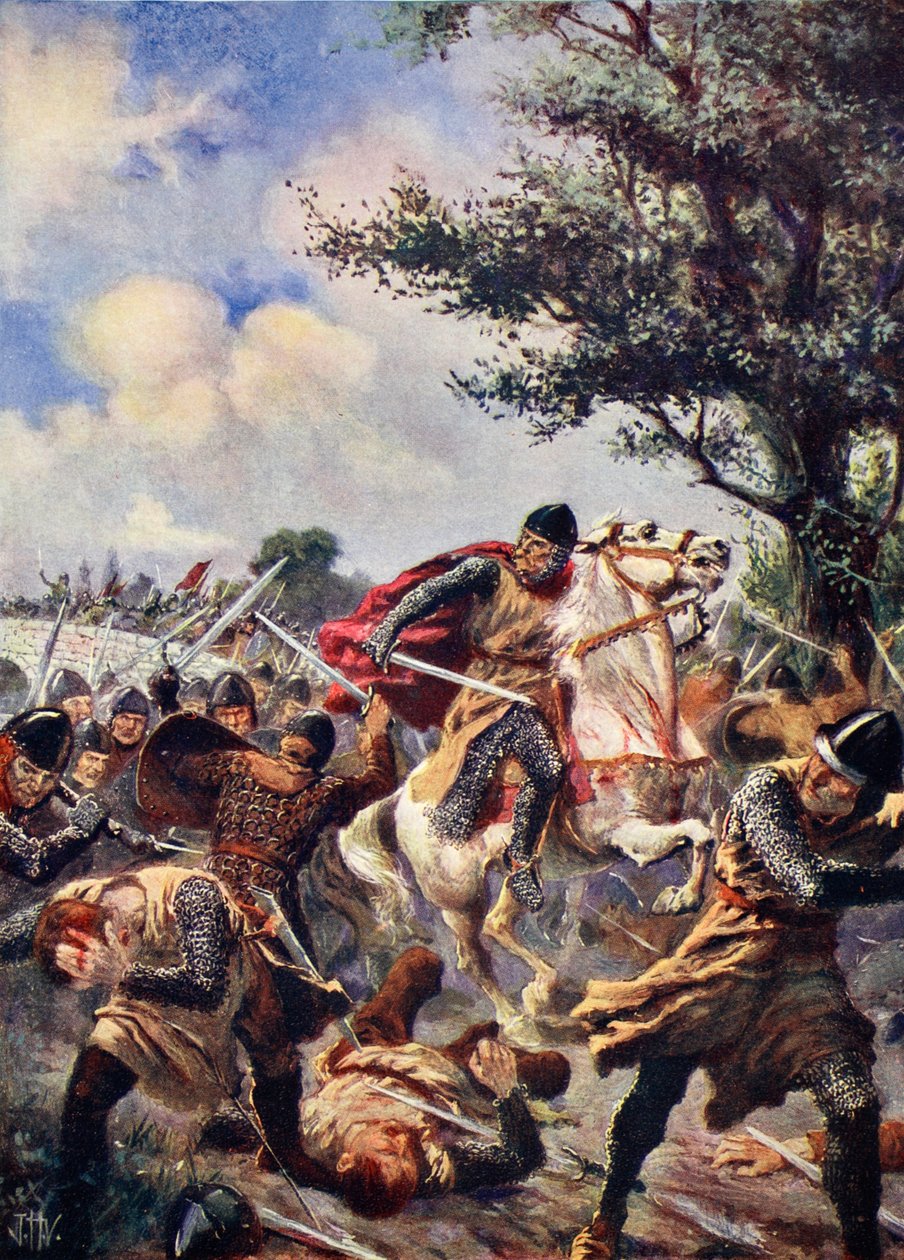 La bataille de Bouvines, 1214, illustration de 