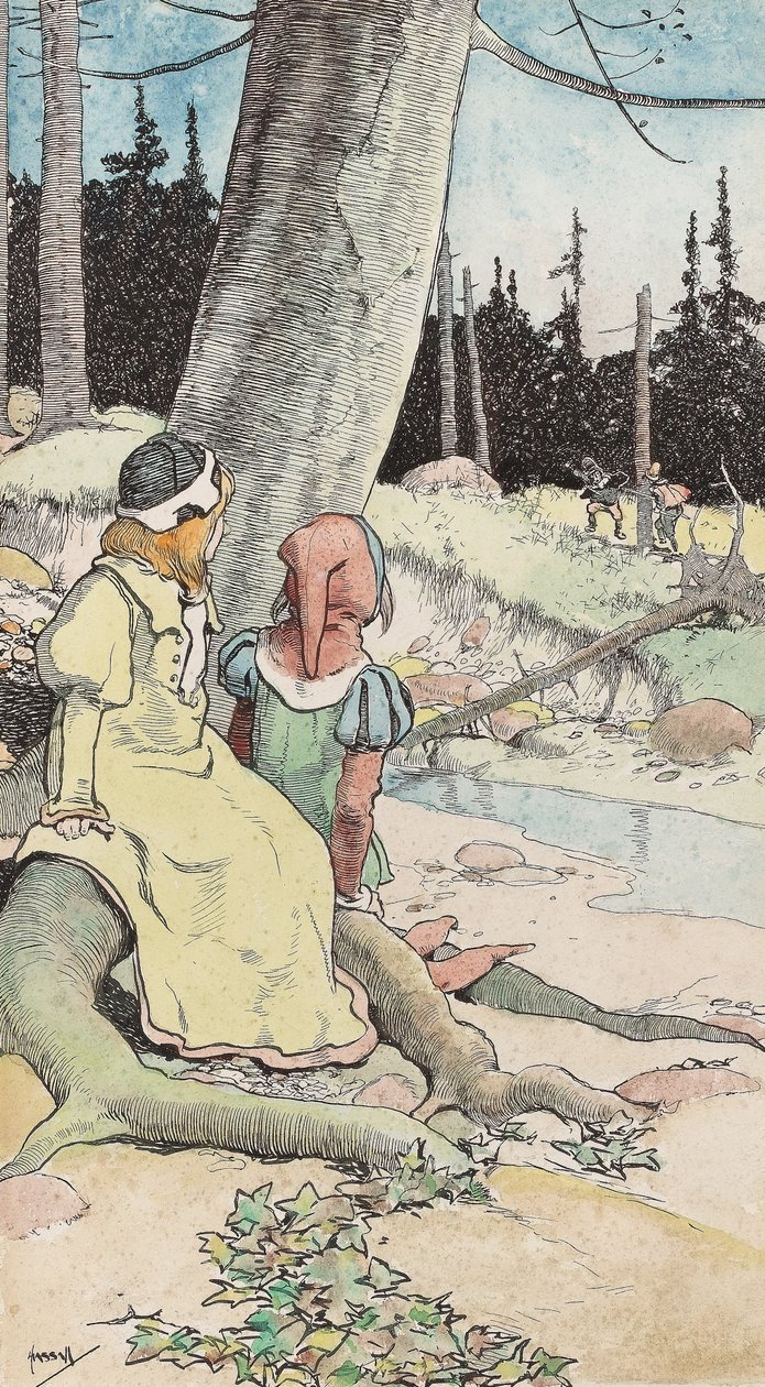 Les enfants dans les bois, vers 1900 - John Hassall