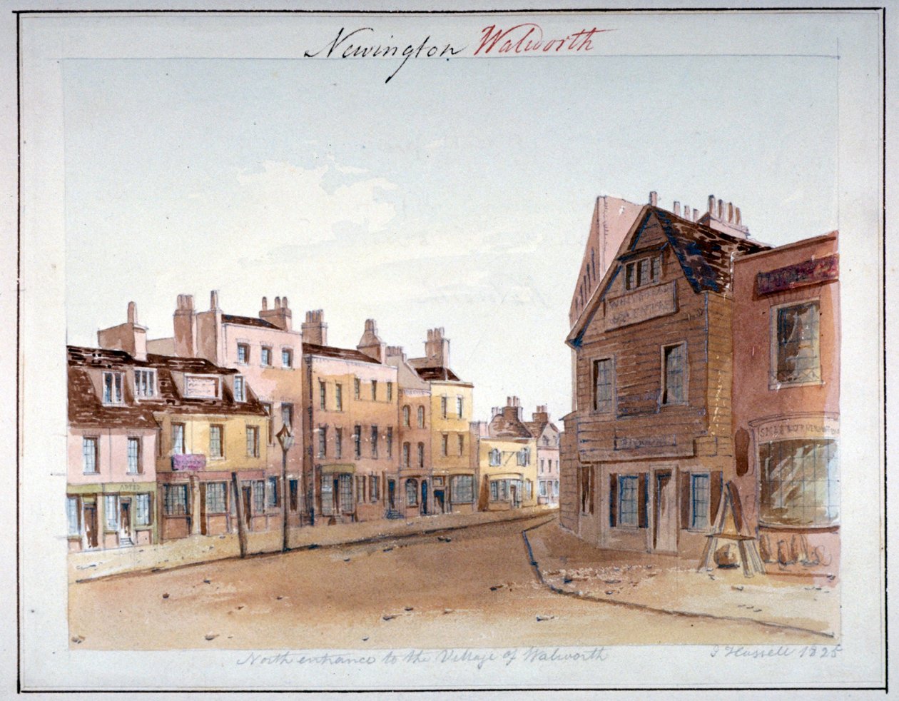 Vue du village de Walworth, Southwark, depuis l