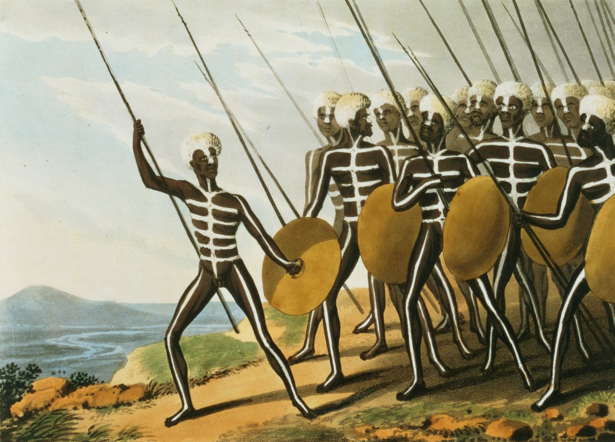 Guerriers de la Nouvelle-Galles du Sud gravés par M. Dubourg (fl.1813-1820) 1813 - John Heaviside (after) Clark