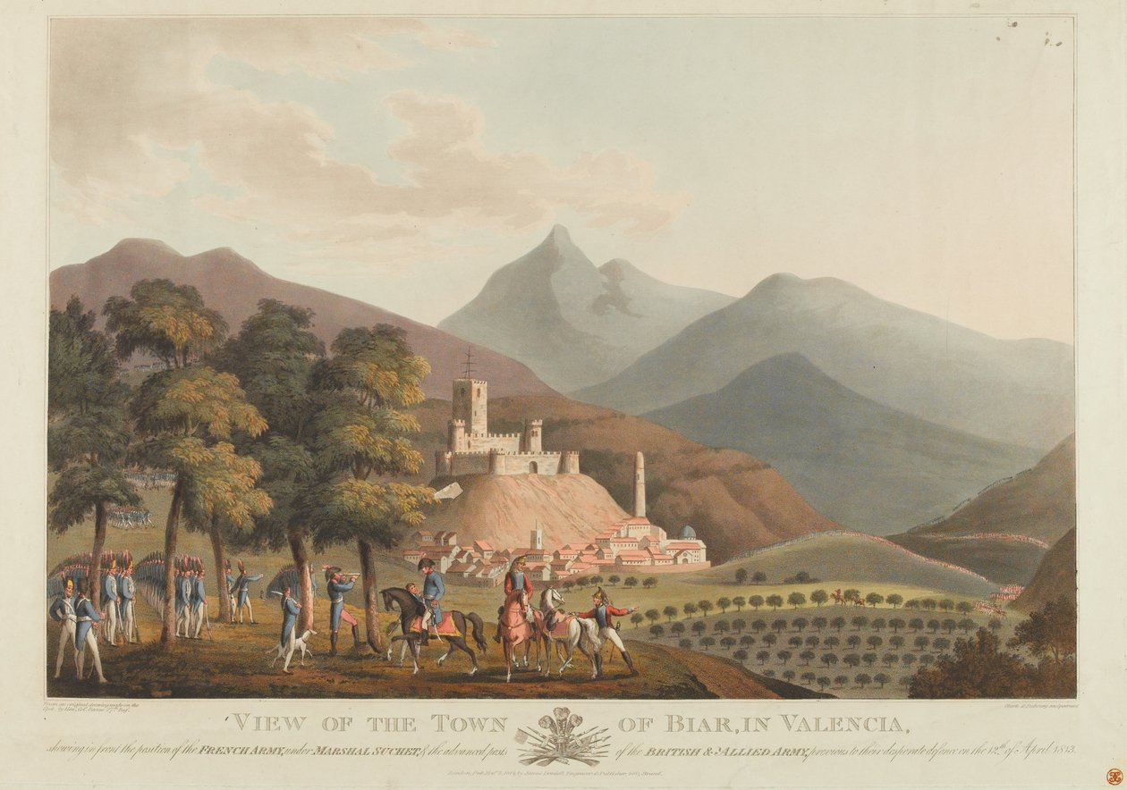 Vue de la ville de Briar, Valence, gravée par Dubourg, 1814 - John Heaviside Clark