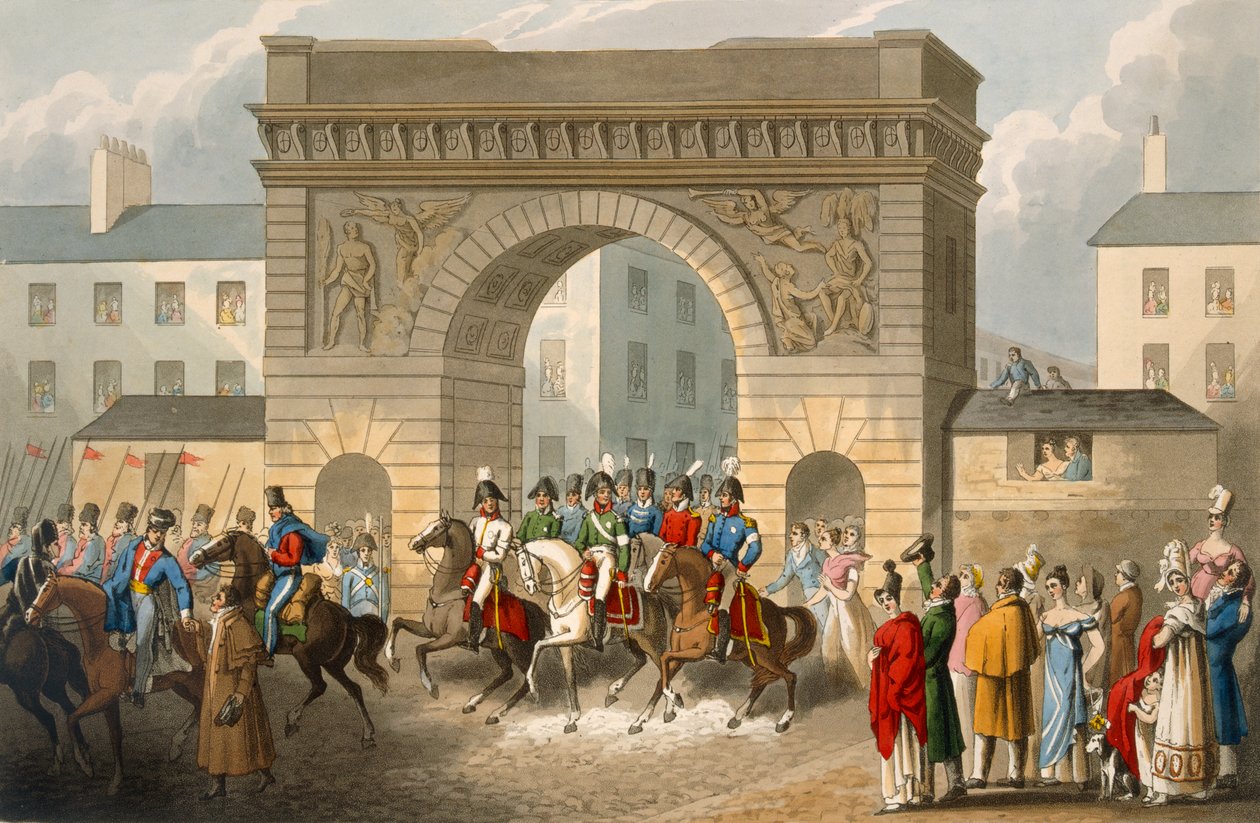 Entrée des Alliés à Paris, gravée par Matthew Dubourg de 