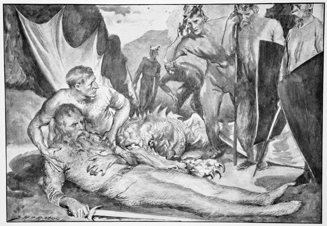 La mort de Beowulf, 1910 - John Henry Frederick Bacon