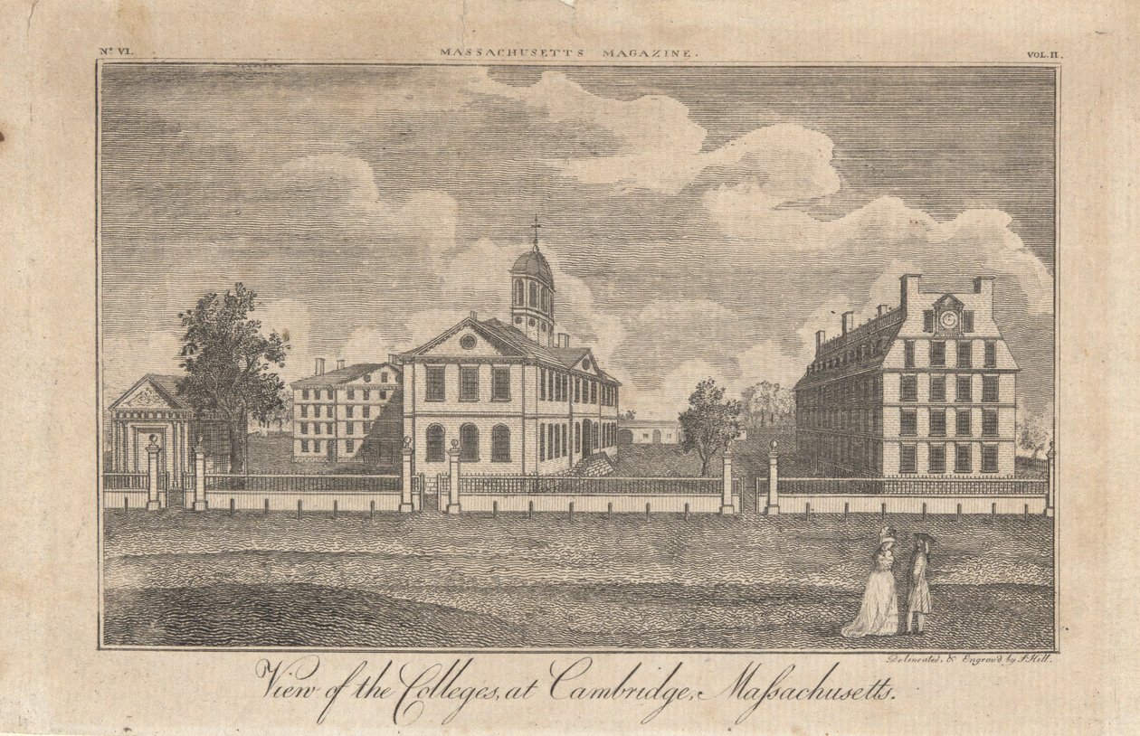 Vue des Collèges à Cambridge, Massachusetts - John Henry Hill