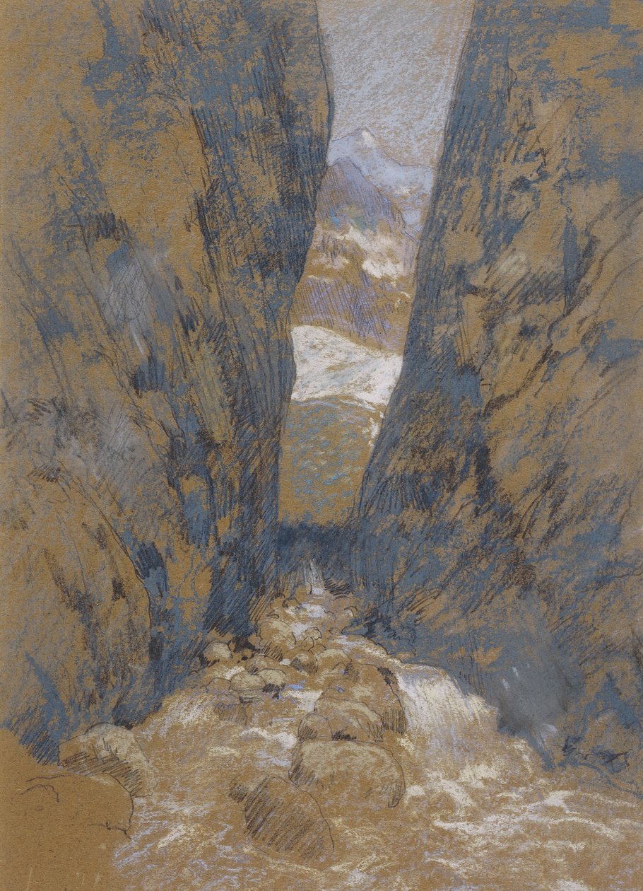 Une gorge de montagne - John Henry Twachtman