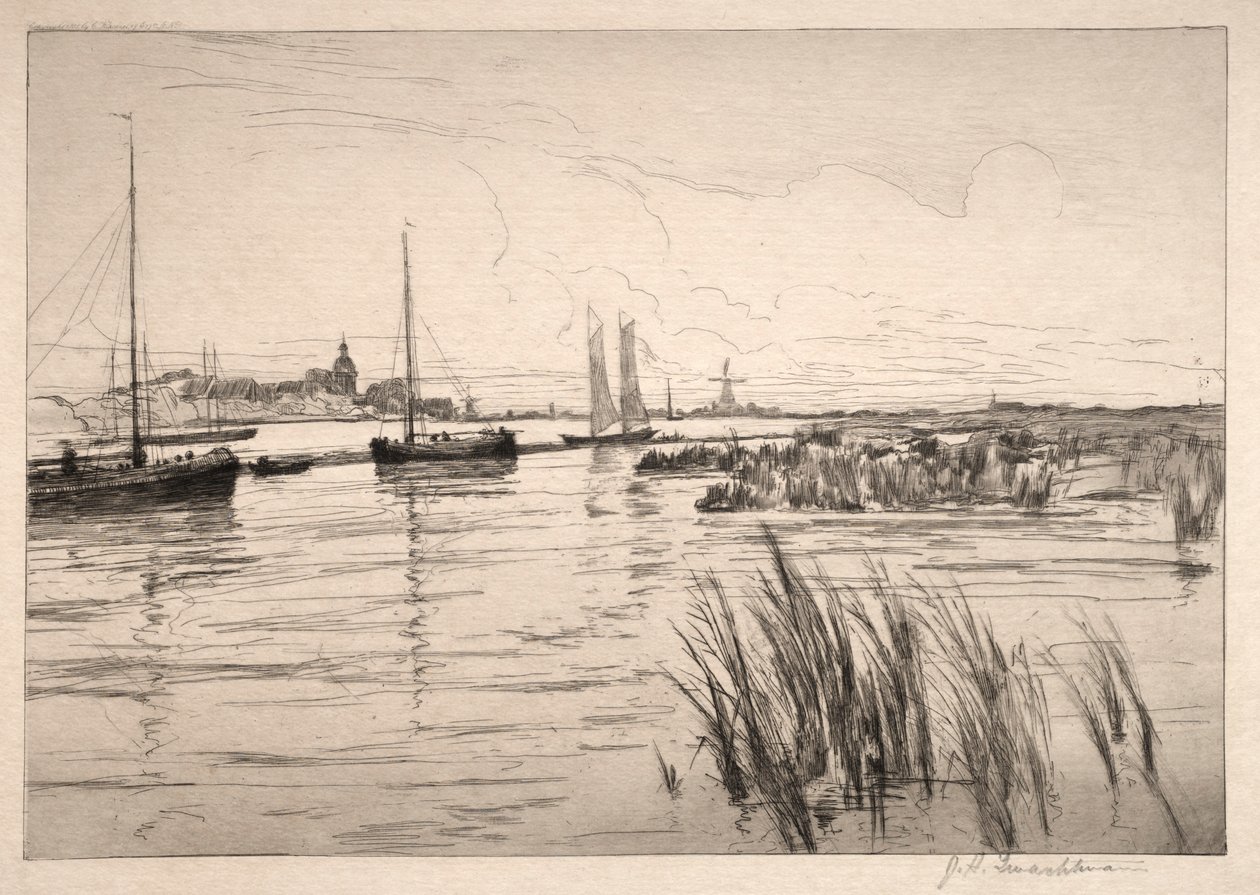 La digue de Hollande - John Henry Twachtman