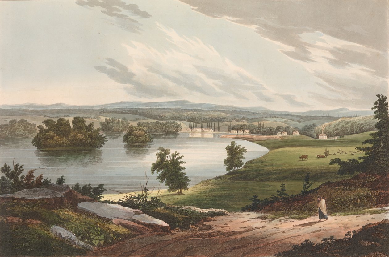 Fort Edward No. 10 du Portfolio de la rivière Hudson, 1822-23 - John Hill