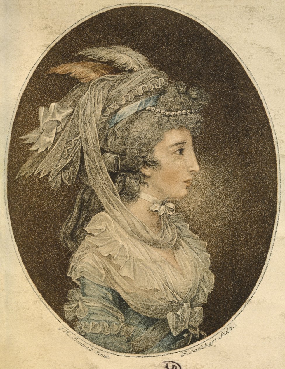 Coiffure anglaise, gravée par Francesco Bartolozzi (1727-1815) - John Hodges Benwell