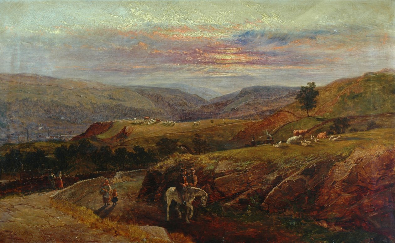Vallée de Burnley depuis Crofts Stone, 1870 - John Holland