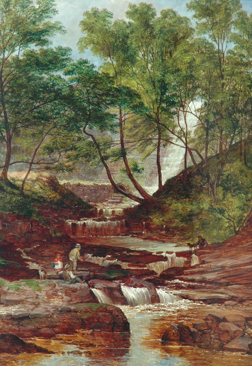 Chute du barrage de Cat Holes à Todmorden, 1870 - John Holland