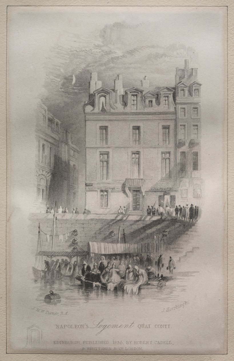 Logement de Napoléon, Quai Conti, 1835 - John Horsburgh