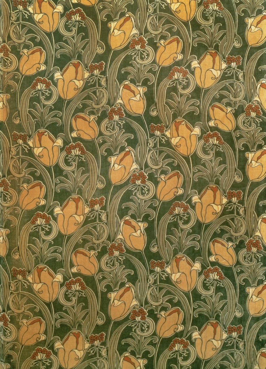 Tulipes, design pour The Silver Studio, vers 1898 - John Illingworth (attr. to) Kay