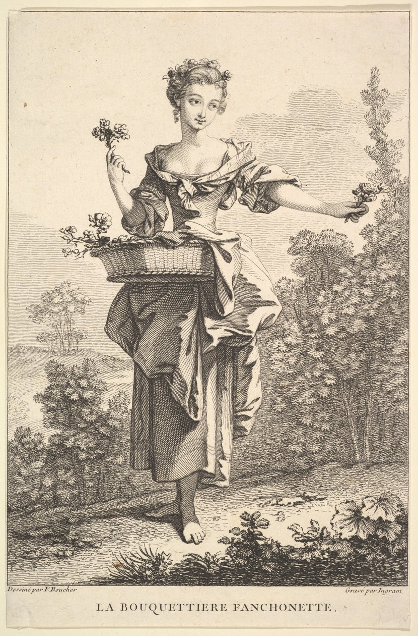 La Fille aux fleurs Fanchonette, 1741-63 - John Ingram