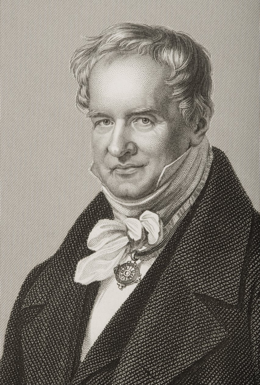 Friedrich Heinrich Alexander Humboldt (1769-1859), Baron von Humboldt, gravé par D.J. Pound d