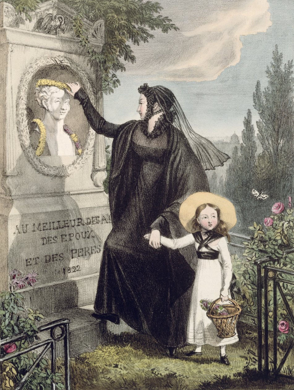 Le cimetière du Père Lachaise, imprimé par Charles Joseph Hullmandel, pub. 1822 - John James Chalon