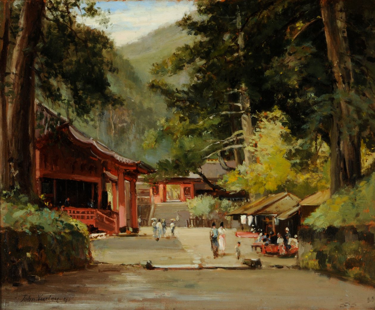 Entrée du mausolée de Jyemiten, Nikko, Japon - John Jnr. Varley