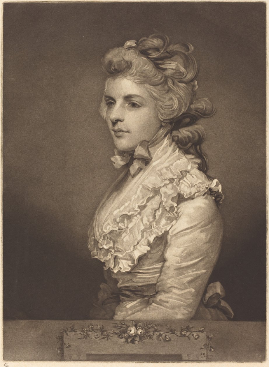 Mlle Kemble en robe blanche - John Jones after Sir Joshua Reynolds
