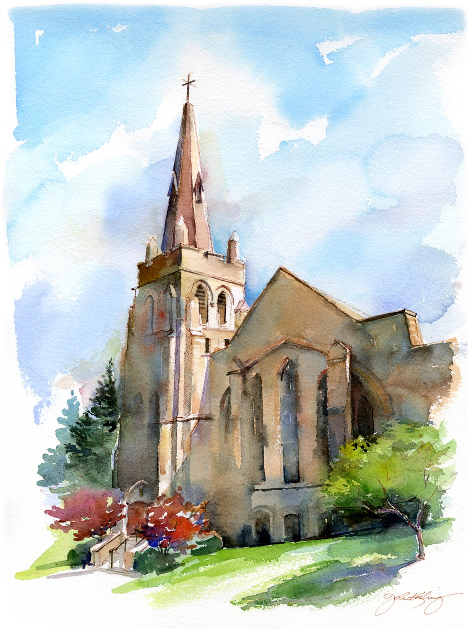 Église avec clocher, 2016 - John Keeling