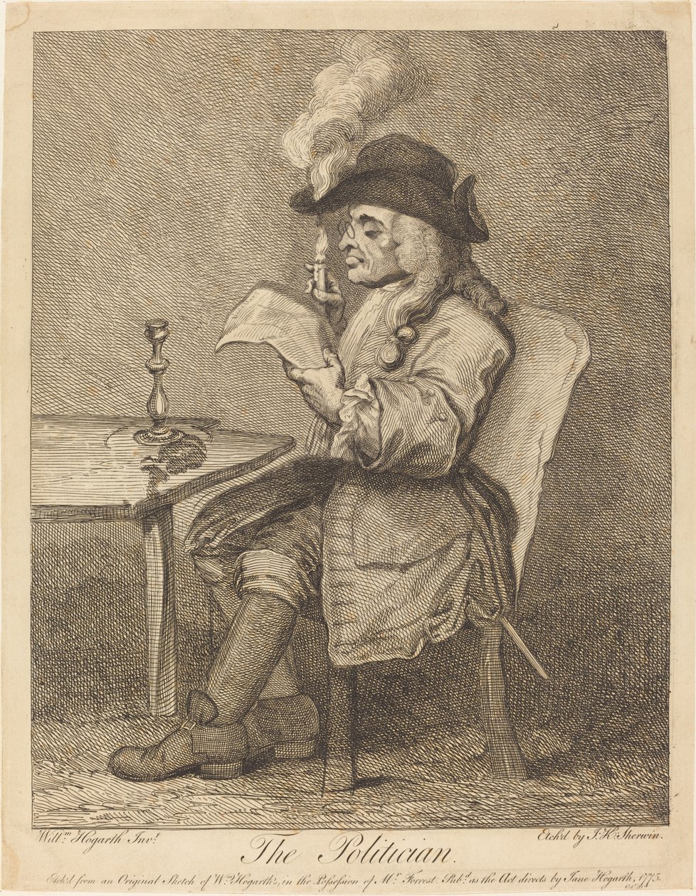 Politicien - John Keyse Sherwin after William Hogarth